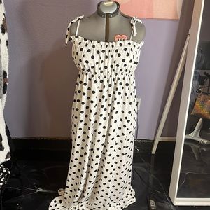 Black and white polka dot dress